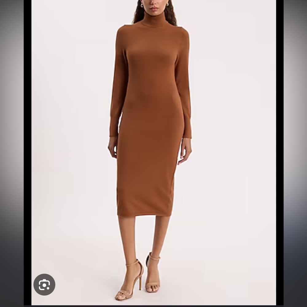Express brown long sleeve sweater dress NWT